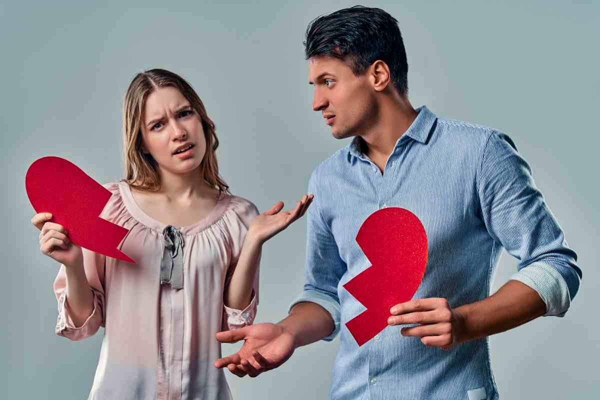 genitori separati con cuore spezzato in due