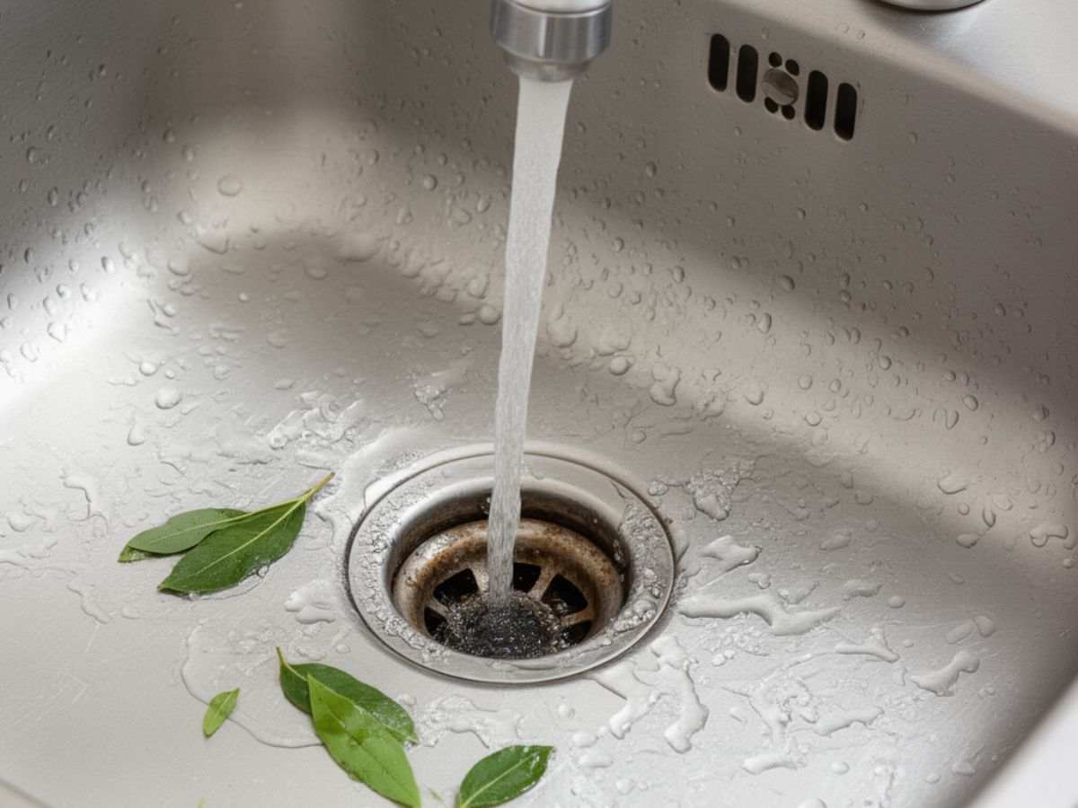 scarico con foglie di alloro